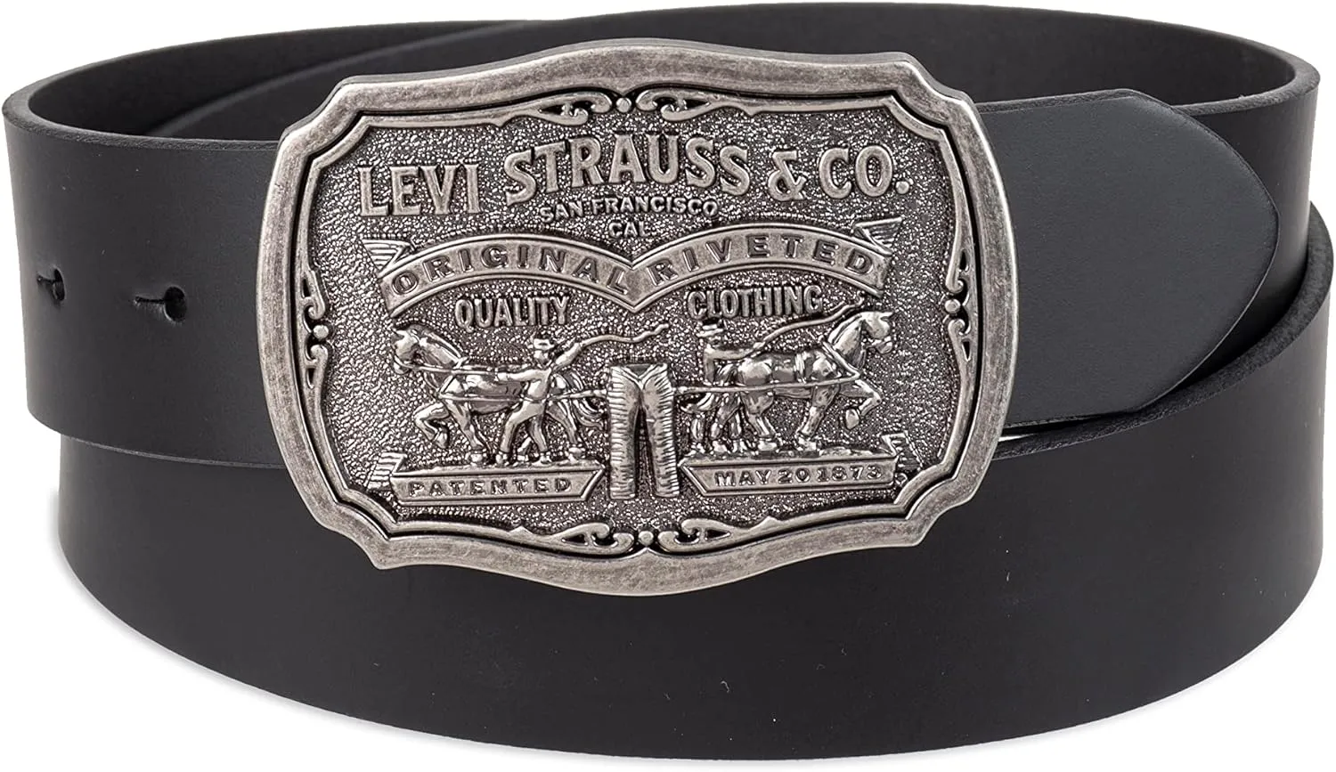 Levi's Men's Everyday Jean Belt with Removable Plaque Buckle