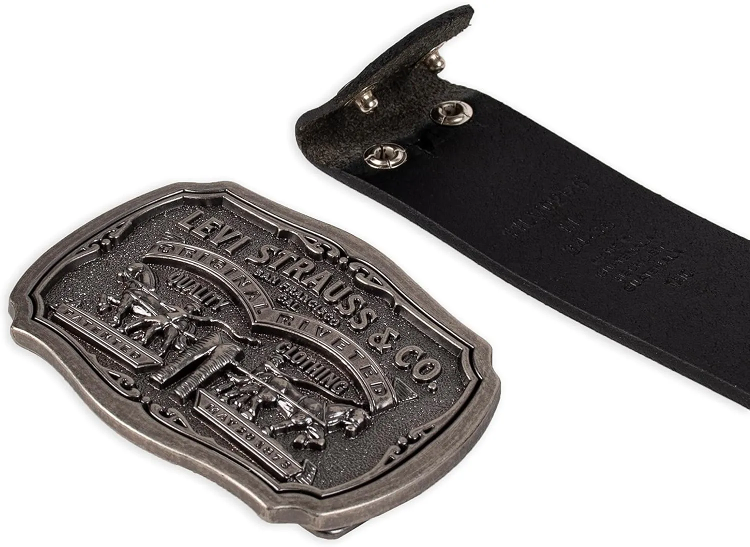Levi's Men's Everyday Jean Belt with Removable Plaque Buckle