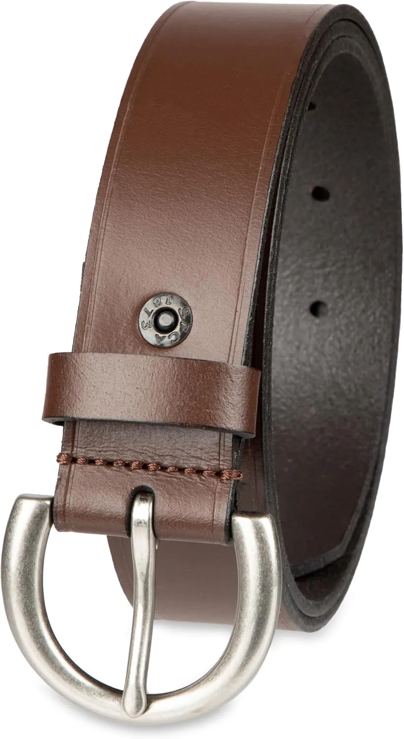 Levi's Women's Casual Soft Leather Jean Belt with Rounded Buckle