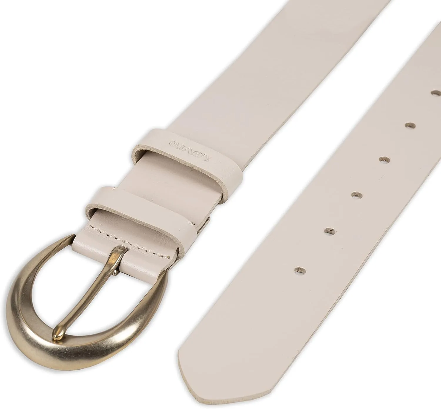 Levi's Women's Casual Soft Leather Jean Belt with Rounded Buckle