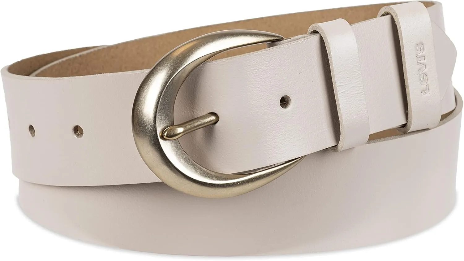 Levi's Women's Casual Soft Leather Jean Belt with Rounded Buckle