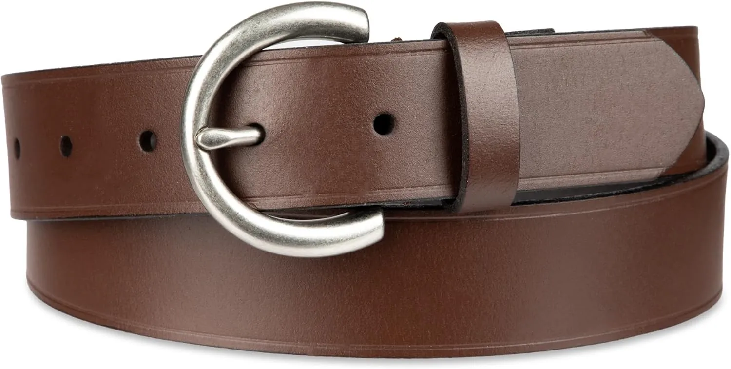 Levi's Women's Casual Soft Leather Jean Belt with Rounded Buckle