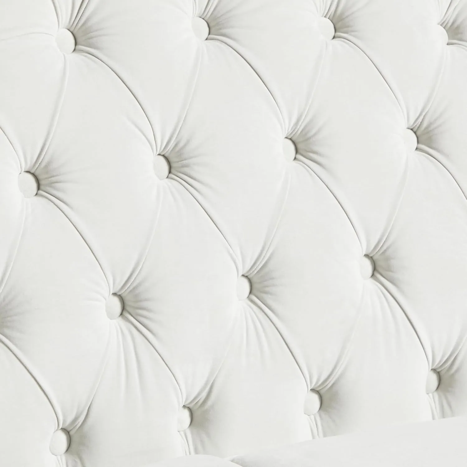 LEVNARY 2-Piece Couch Set for Living Room, White Velvet Sofa Chesterfield Couch with Button Tufted Design, Armchair & Loveseat Sectional Furniture Set for Apartment Home Office (White,1 2)