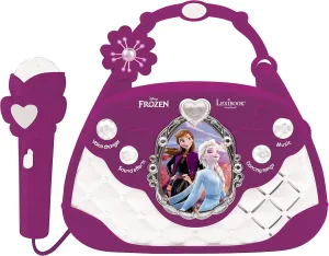 LEXIBOOK K102FZ Disney Frozen Elsa Musical Speaker with Microphone, Voice Changer, Demo Songs, MP3 Plug, Purple/White
