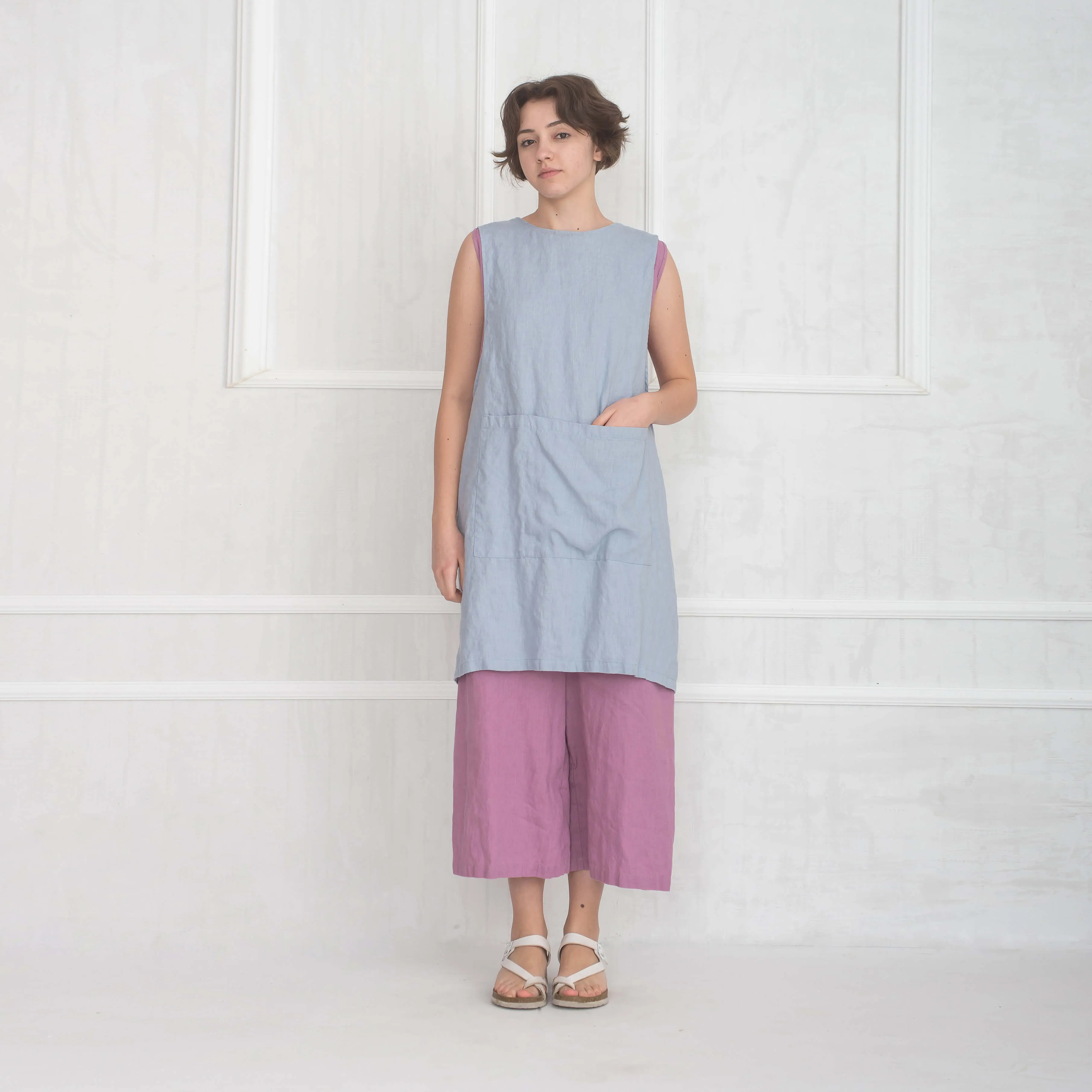 Linen Apron CHEF AT HOME