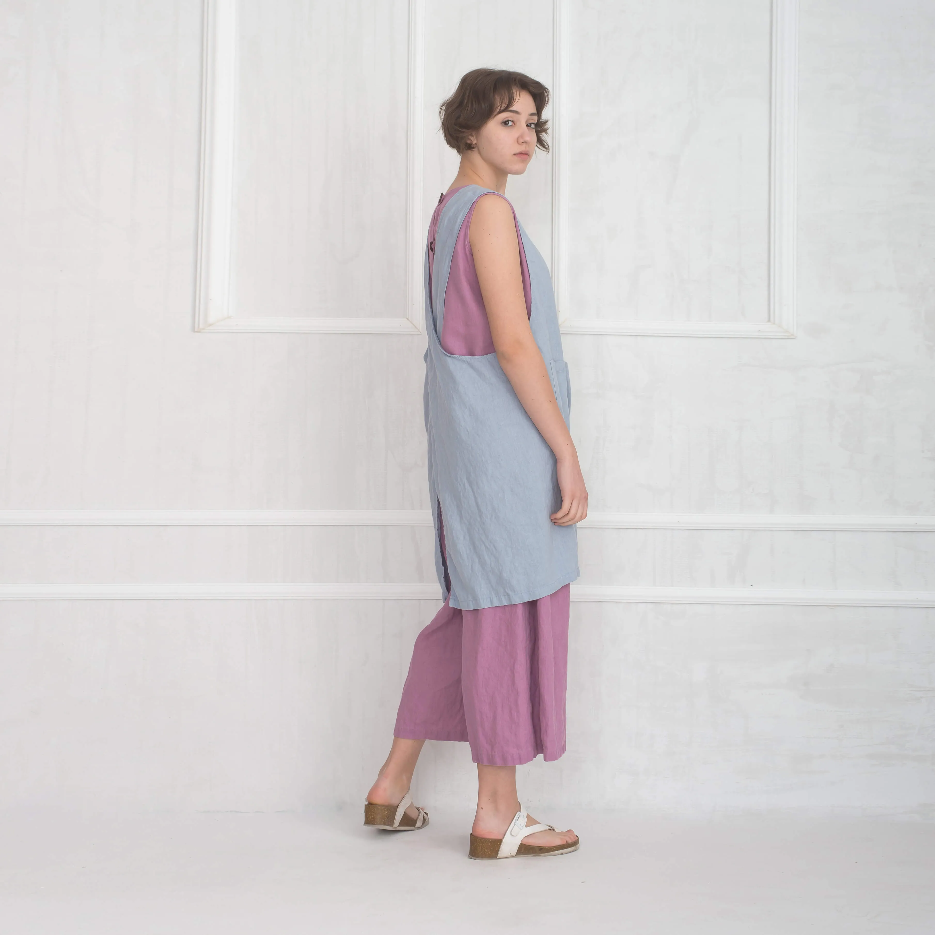 Linen Apron CHEF AT HOME