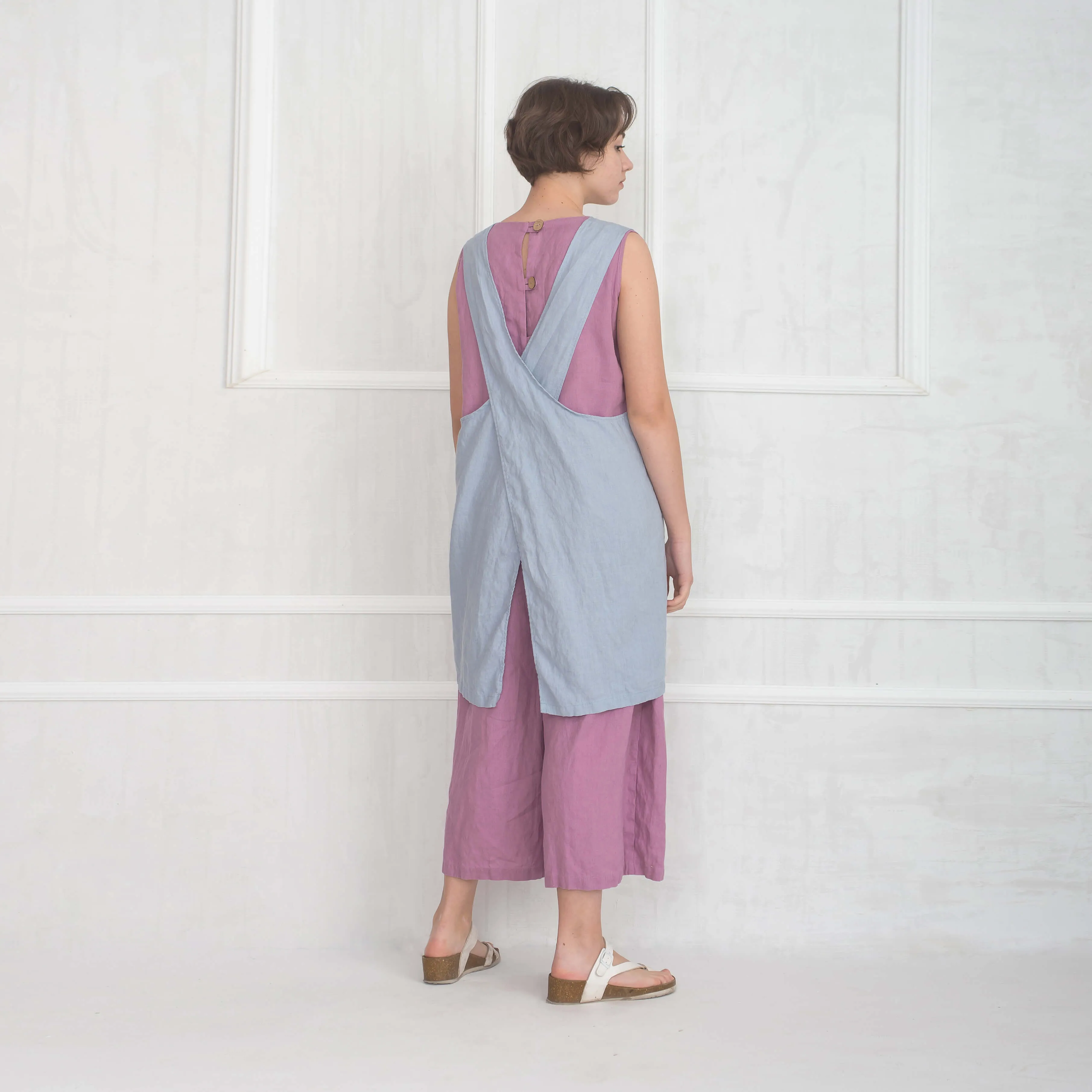 Linen Apron CHEF AT HOME