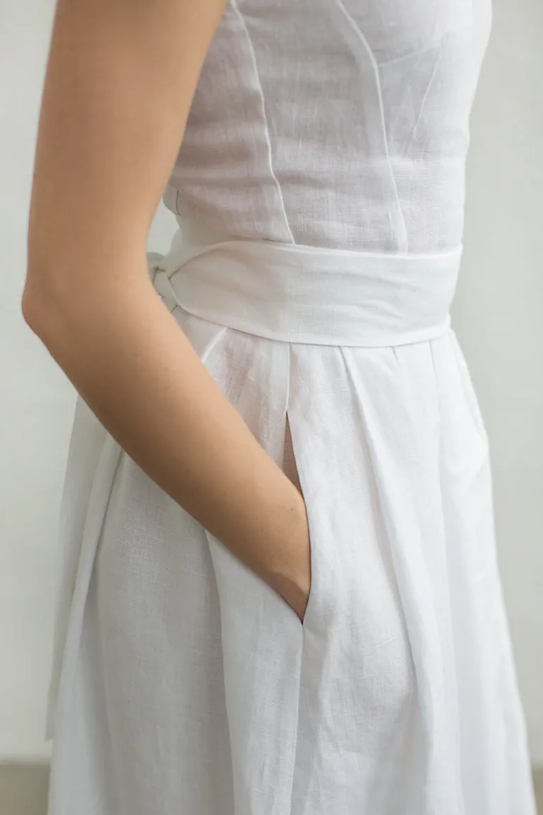 Linen Beach Wedding Dress