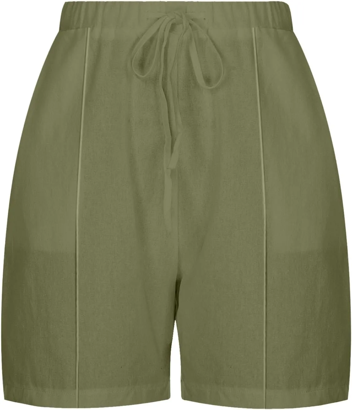 Linen Shorts for Women Drawstring Elastic High Waist Linen Shorts Casual Summer Beach Vacation Pants with Pockets