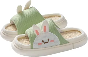 Linen Slippers - Lightweight, Safe and Non-Slip, Breathable, and Fashionable with Soft and Thick Soles for a Comfortable Walk - No Odor