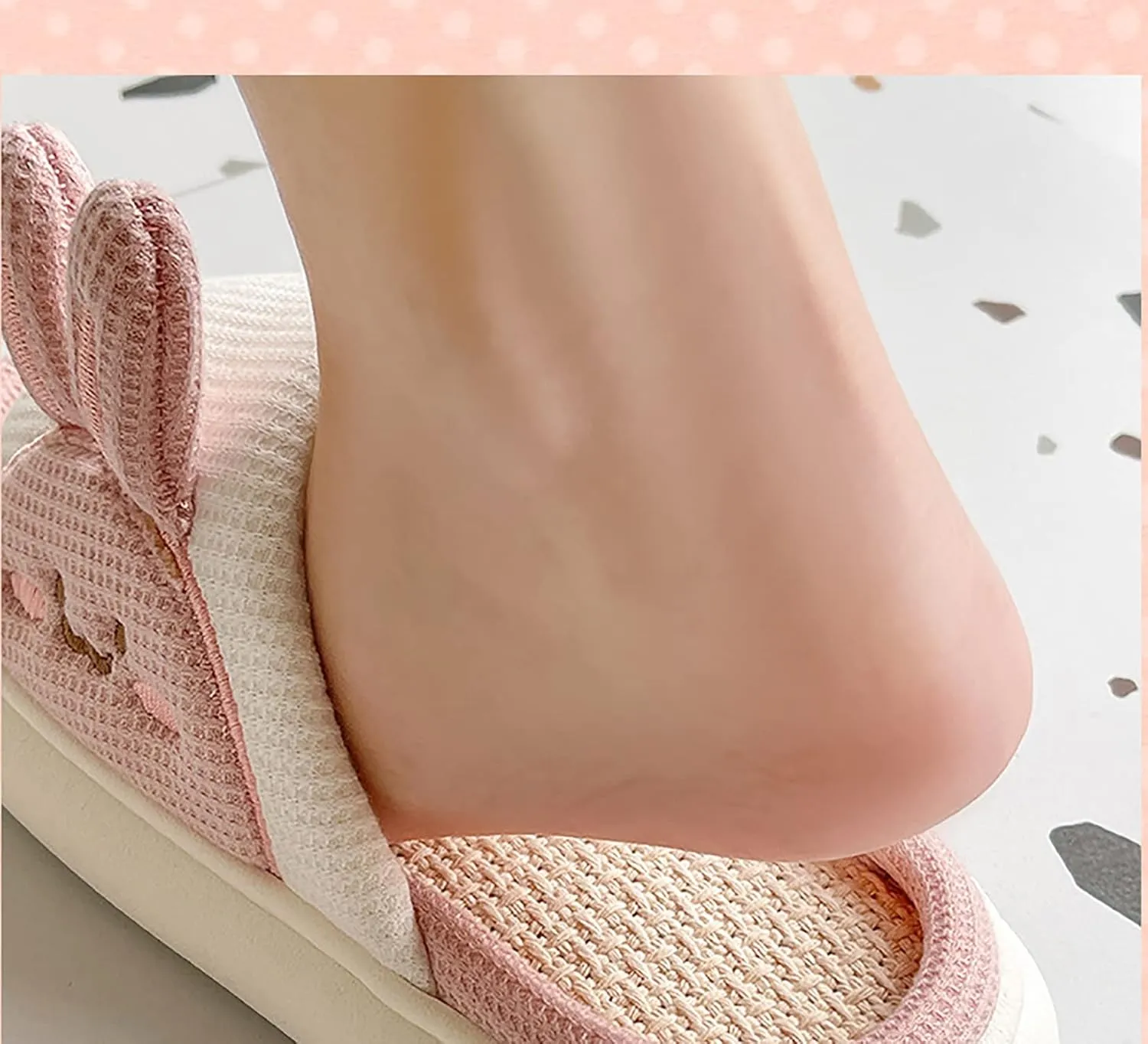 Linen Slippers - Lightweight, Safe and Non-Slip, Breathable, and Fashionable with Soft and Thick Soles for a Comfortable Walk - No Odor