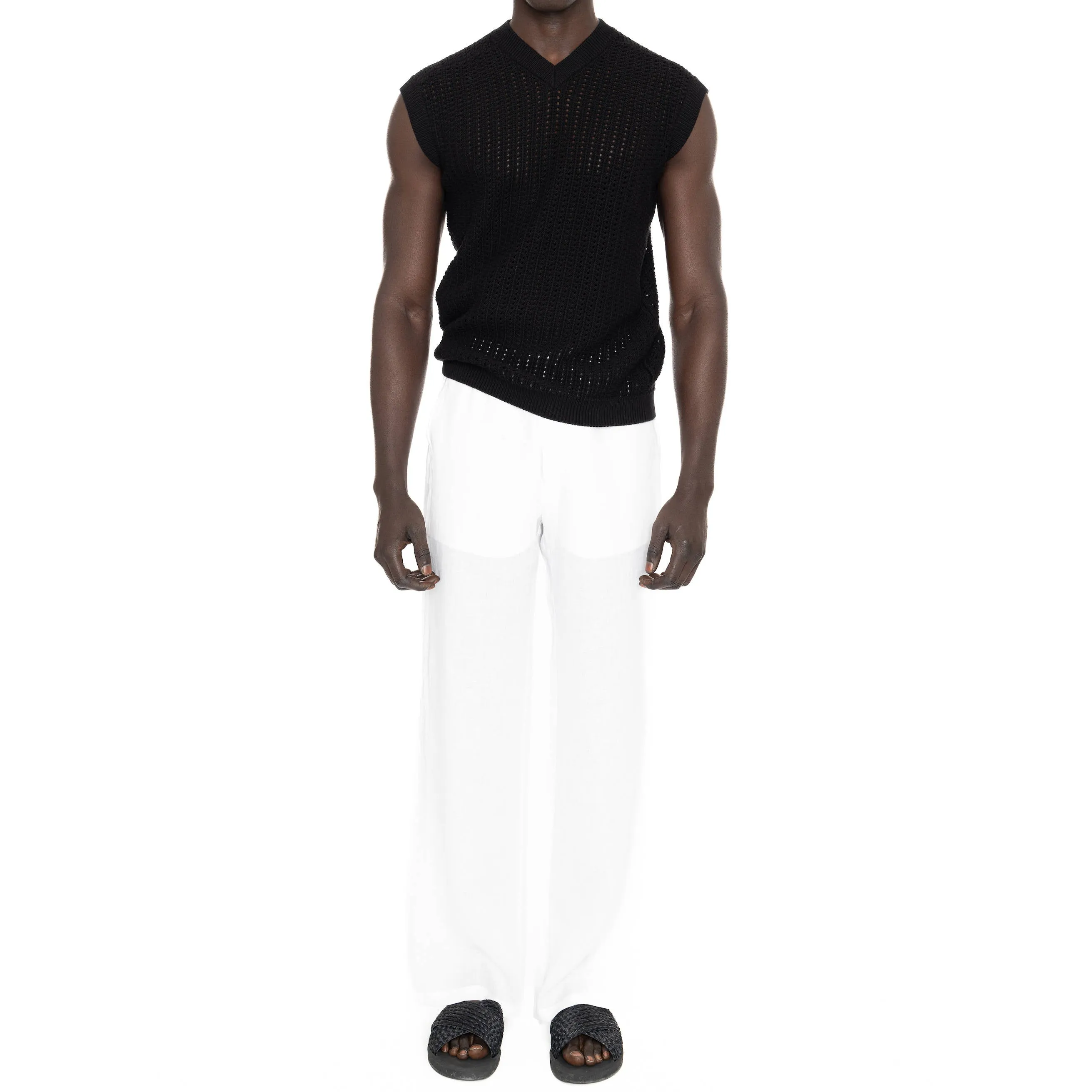 LINEN TROUSER WITH DRAWSTRING