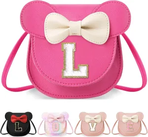 Little Girl Toddler Purse - Cute Mouse Ear Bow Crossbody Bag for 2-8 Year Olds - Birthday Gift