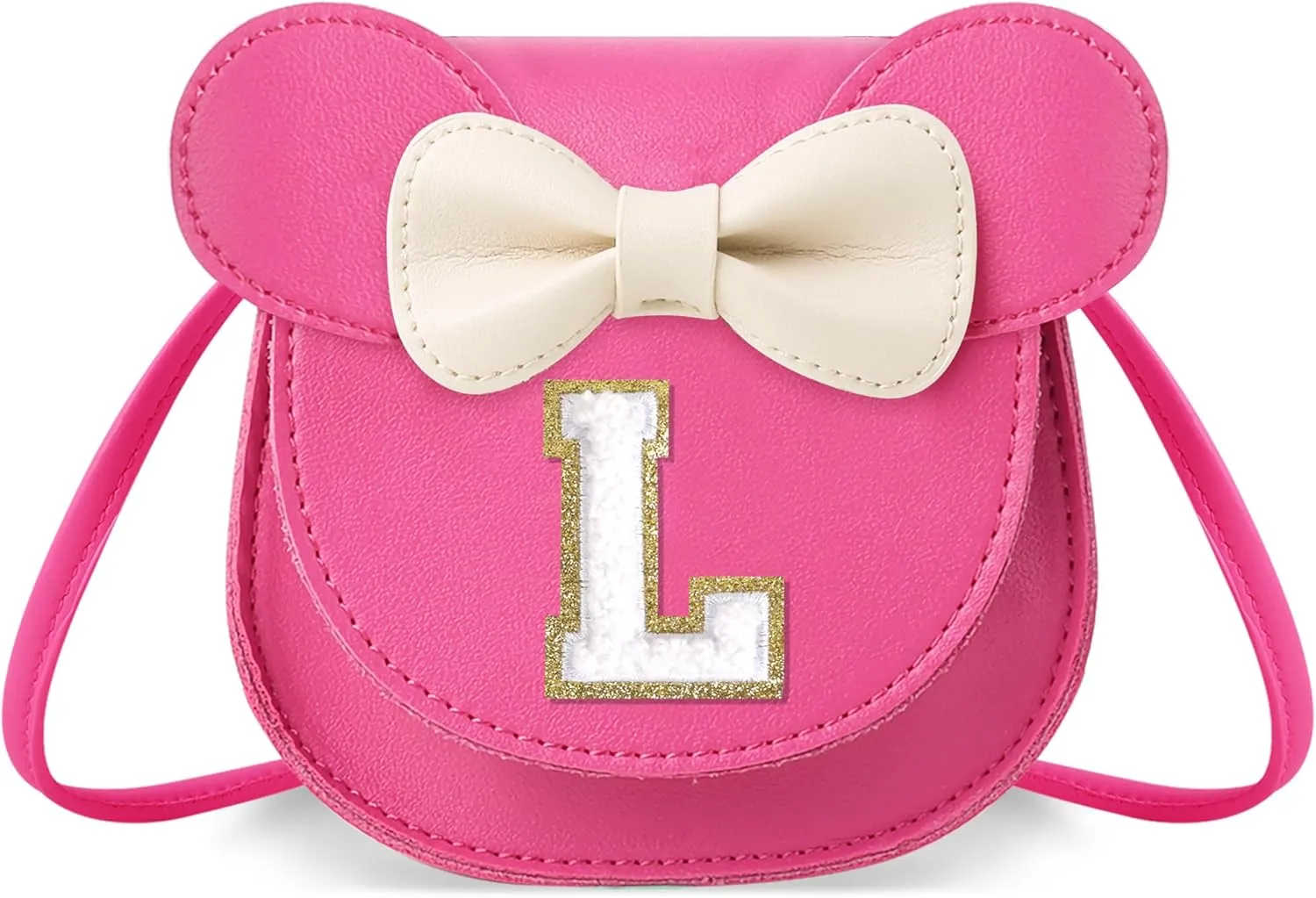 Little Girl Toddler Purse - Cute Mouse Ear Bow Crossbody Bag for 2-8 Year Olds - Birthday Gift