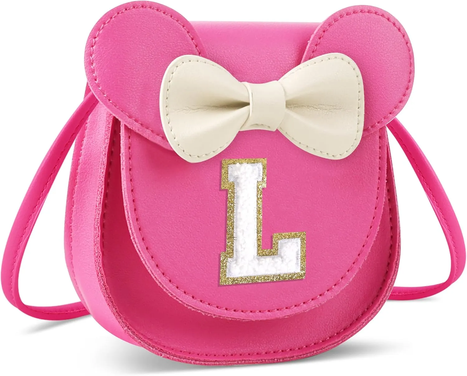 Little Girl Toddler Purse - Cute Mouse Ear Bow Crossbody Bag for 2-8 Year Olds - Birthday Gift