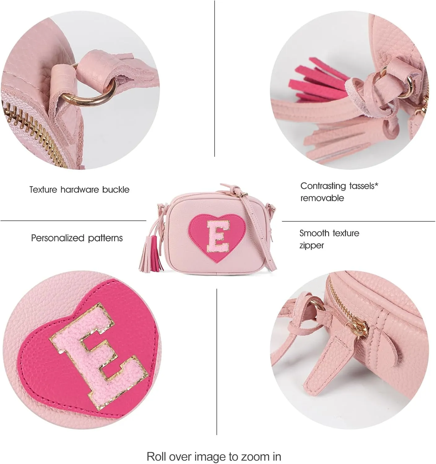 Little Girls Purse, Kids Heart Purse, Cute Crossbody Bag with Small Teens Girls Wallet Gift