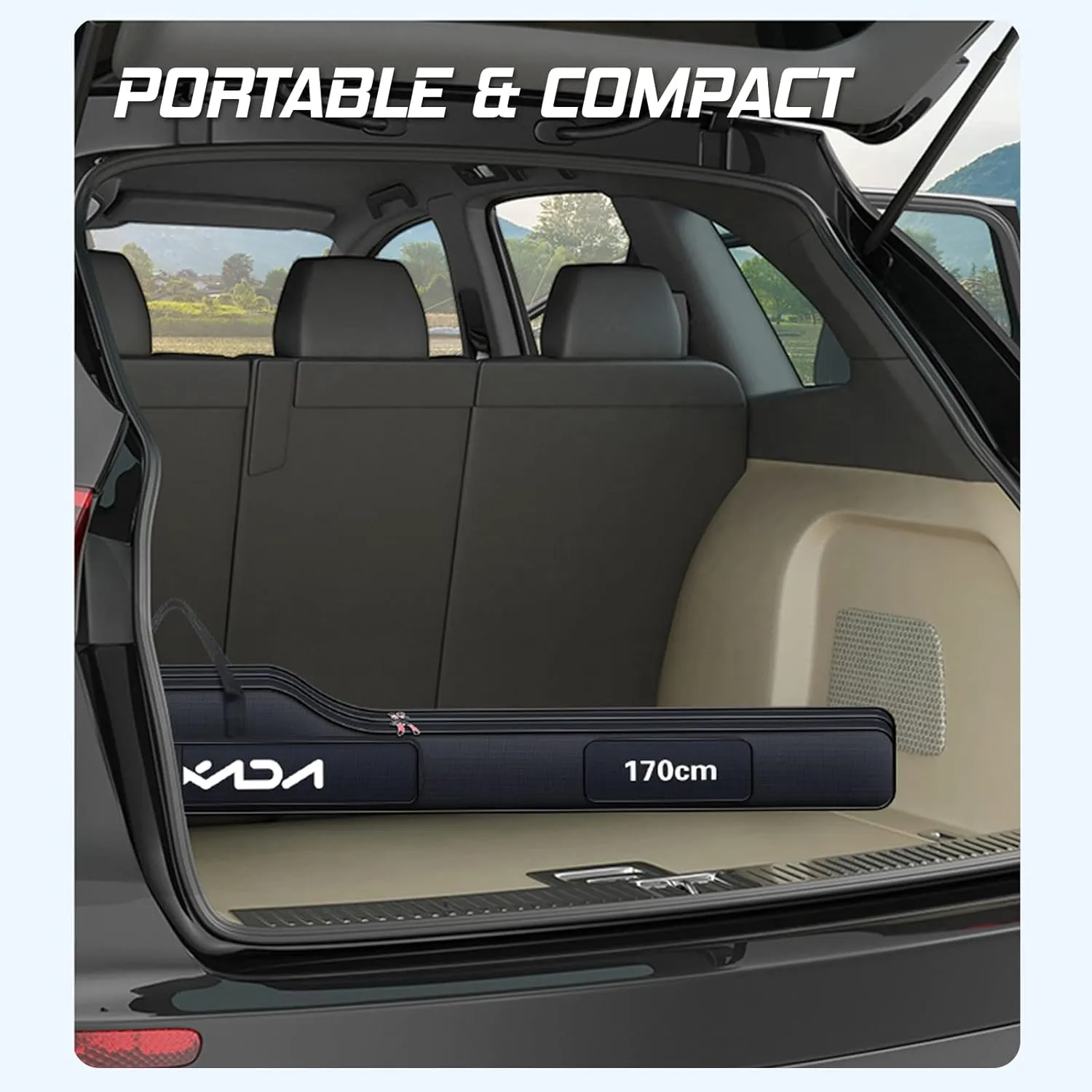 Lixada Fishing Rod Case - Portable Folding Pole and Reel Storage Bag, Gears Organizer