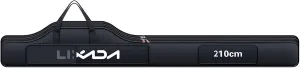 Lixada Fishing Rod Case - Portable Folding Pole and Reel Storage Bag, Gears Organizer