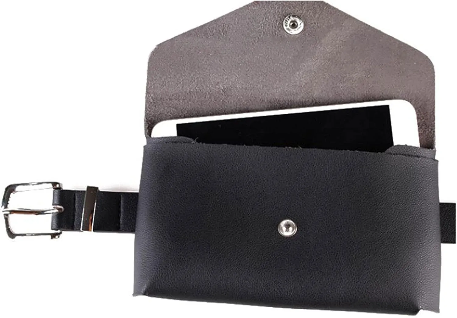 Lobagve Women Rhinestone PU Leather Fanny Pack Waist Bag Envelope Flap Clutch Cell Phone Purse Belt