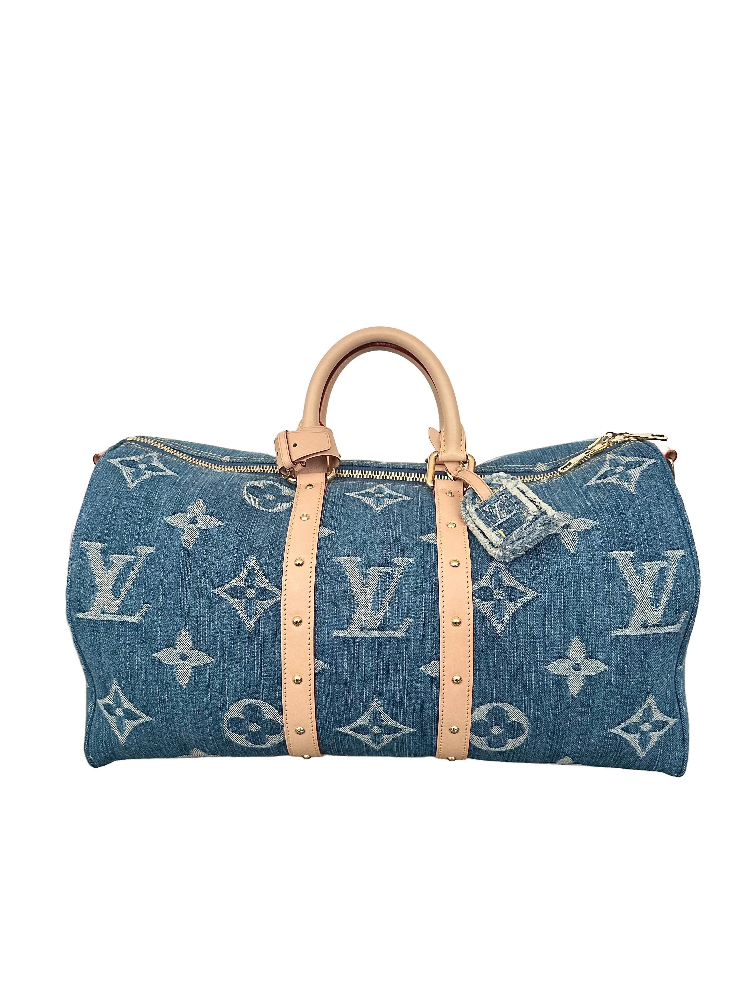 Louis Vuitton Denim Keepall Bandouliere 45 LV Remix