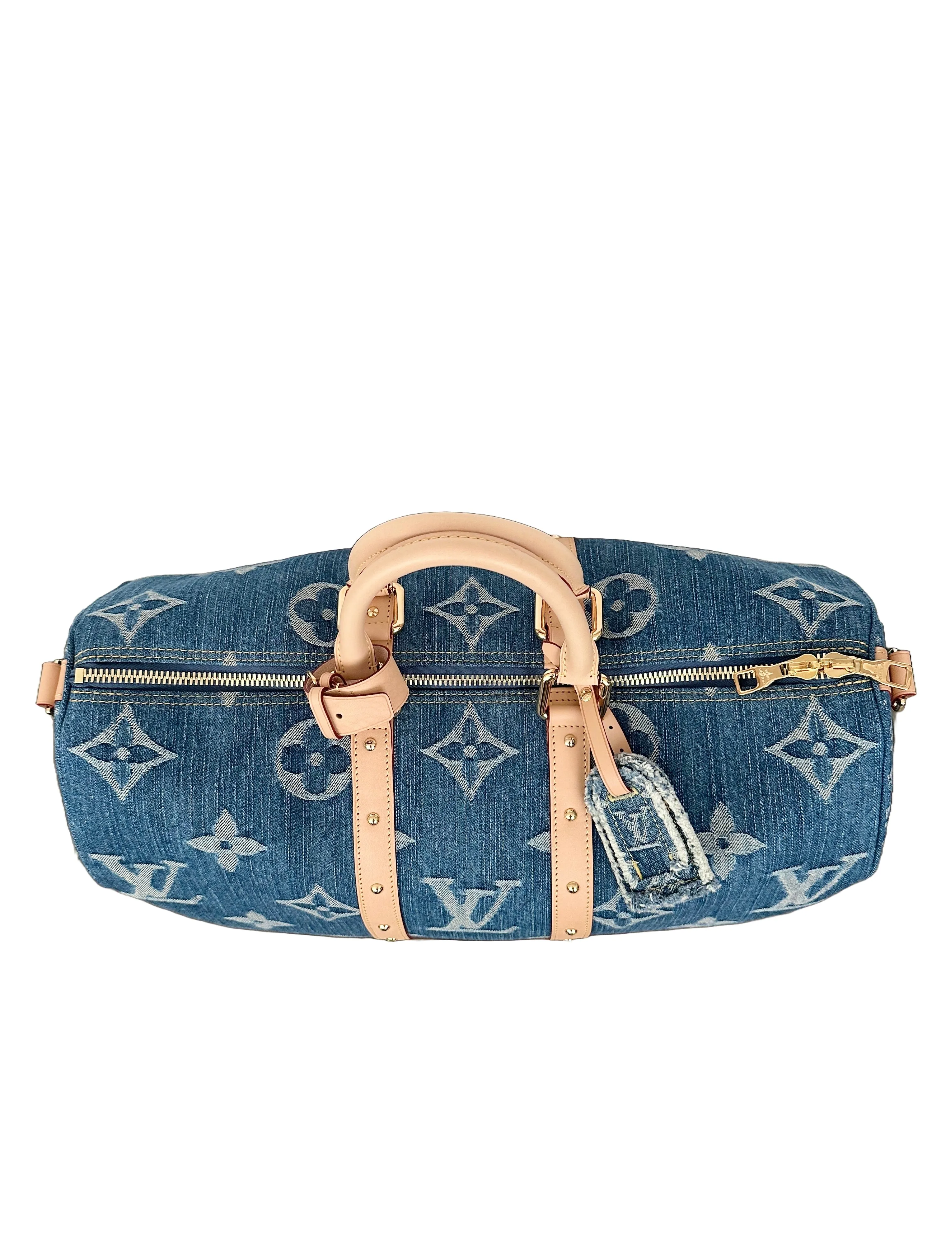Louis Vuitton Denim Keepall Bandouliere 45 LV Remix