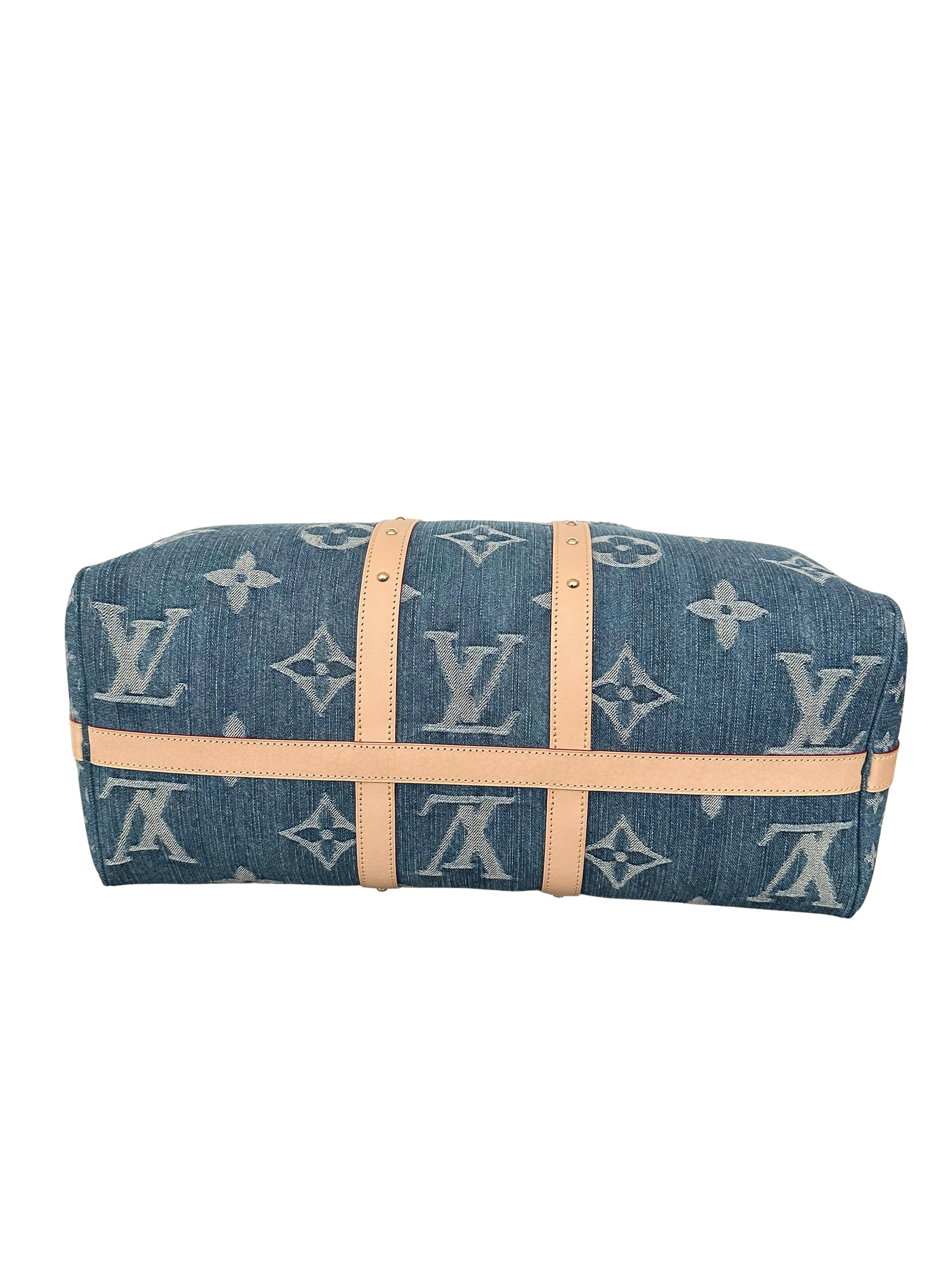 Louis Vuitton Denim Keepall Bandouliere 45 LV Remix