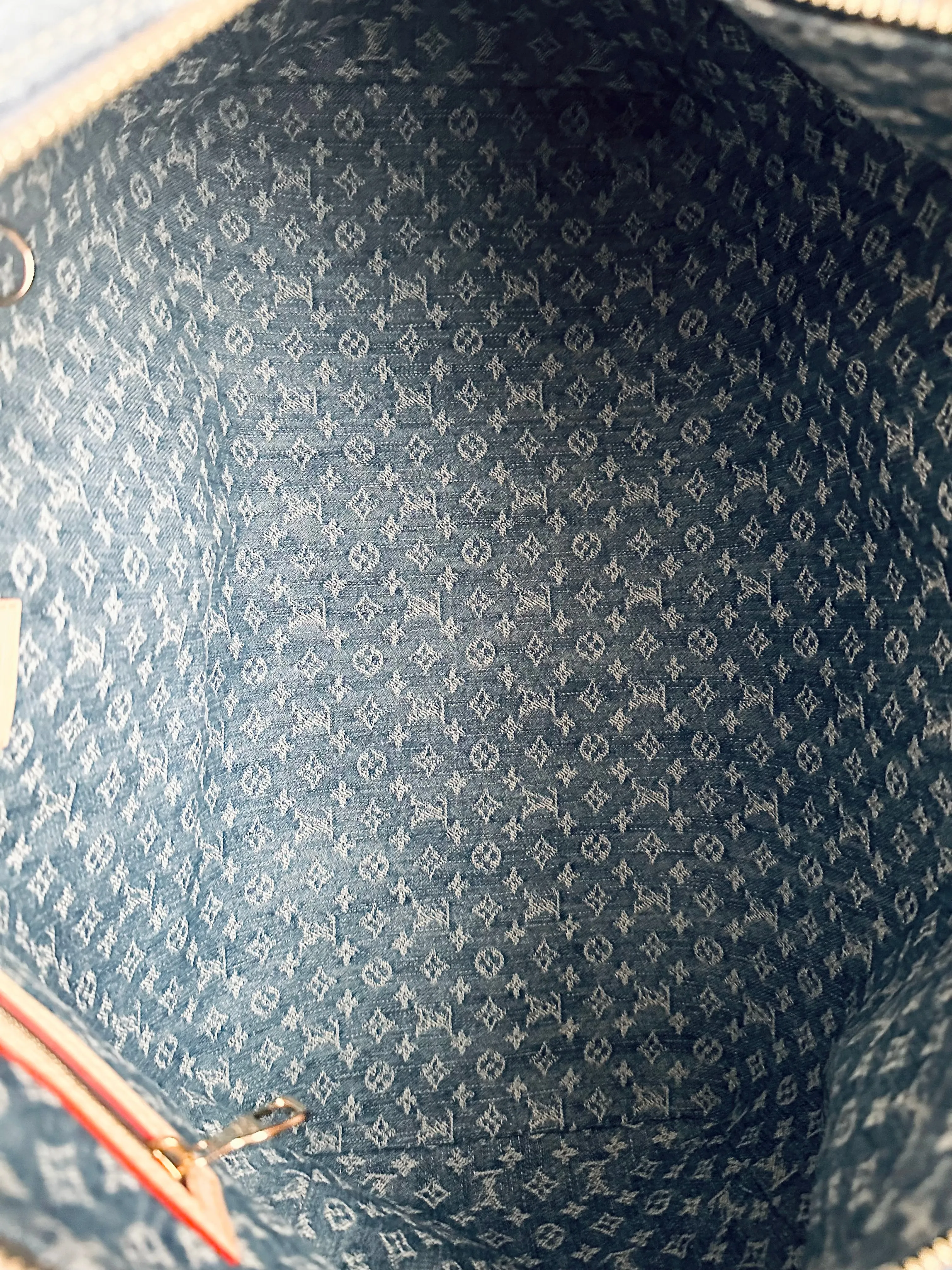 Louis Vuitton Denim Keepall Bandouliere 45 LV Remix