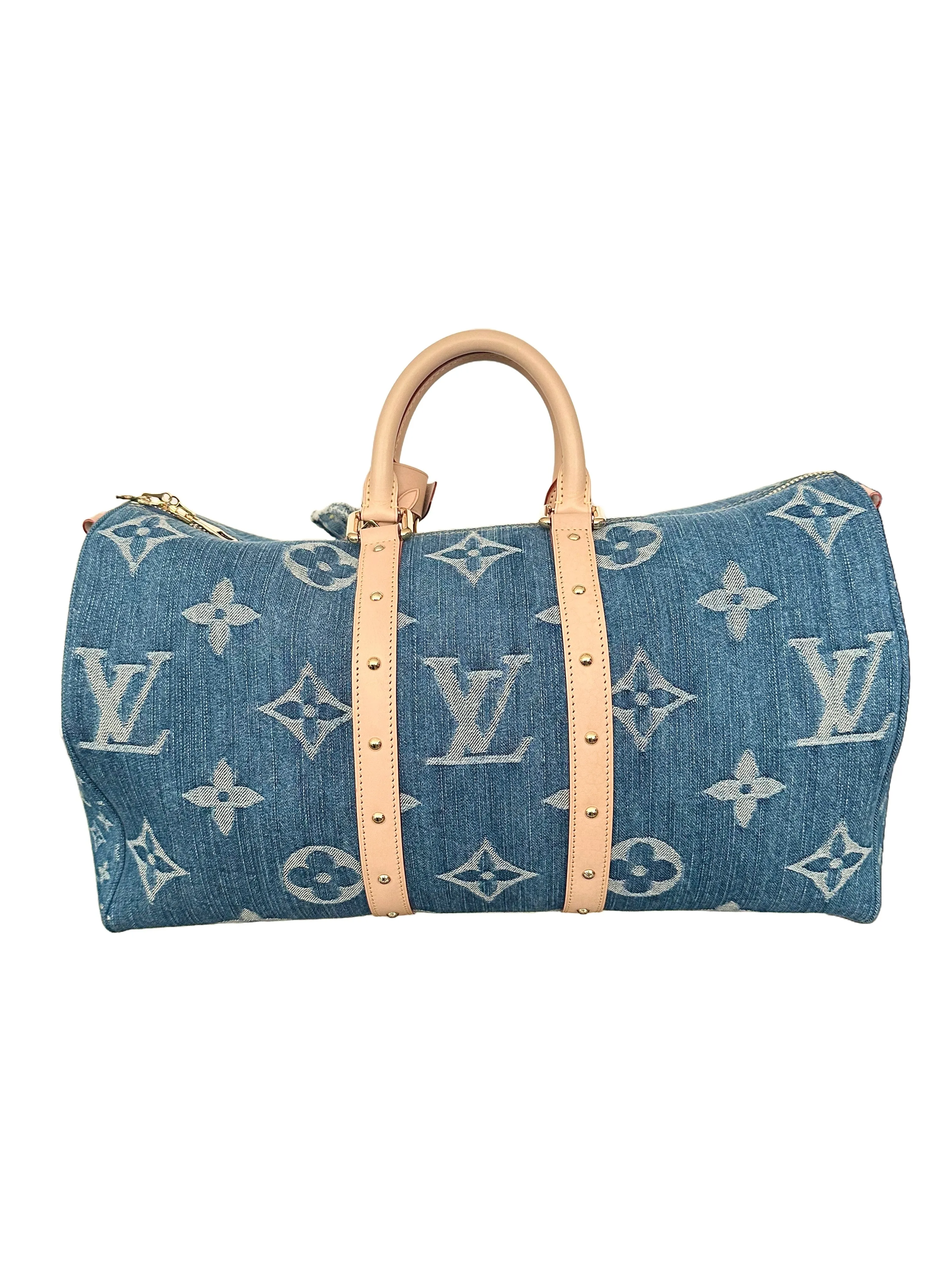 Louis Vuitton Denim Keepall Bandouliere 45 LV Remix