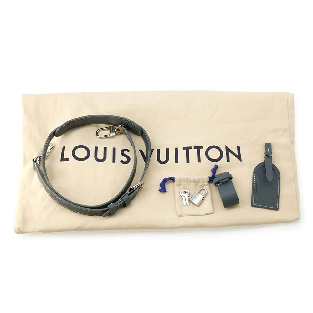 LOUIS VUITTON Keepall Bandouliere BlueM22532 Monogram Washed Denim Size 50