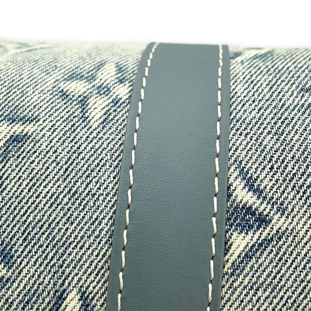 LOUIS VUITTON Keepall Bandouliere BlueM22532 Monogram Washed Denim Size 50