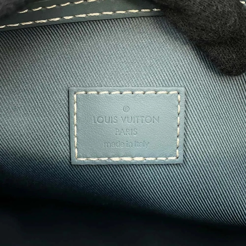 LOUIS VUITTON Keepall Bandouliere BlueM22532 Monogram Washed Denim Size 50