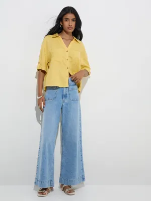 LOV Yellow Solid Shirt