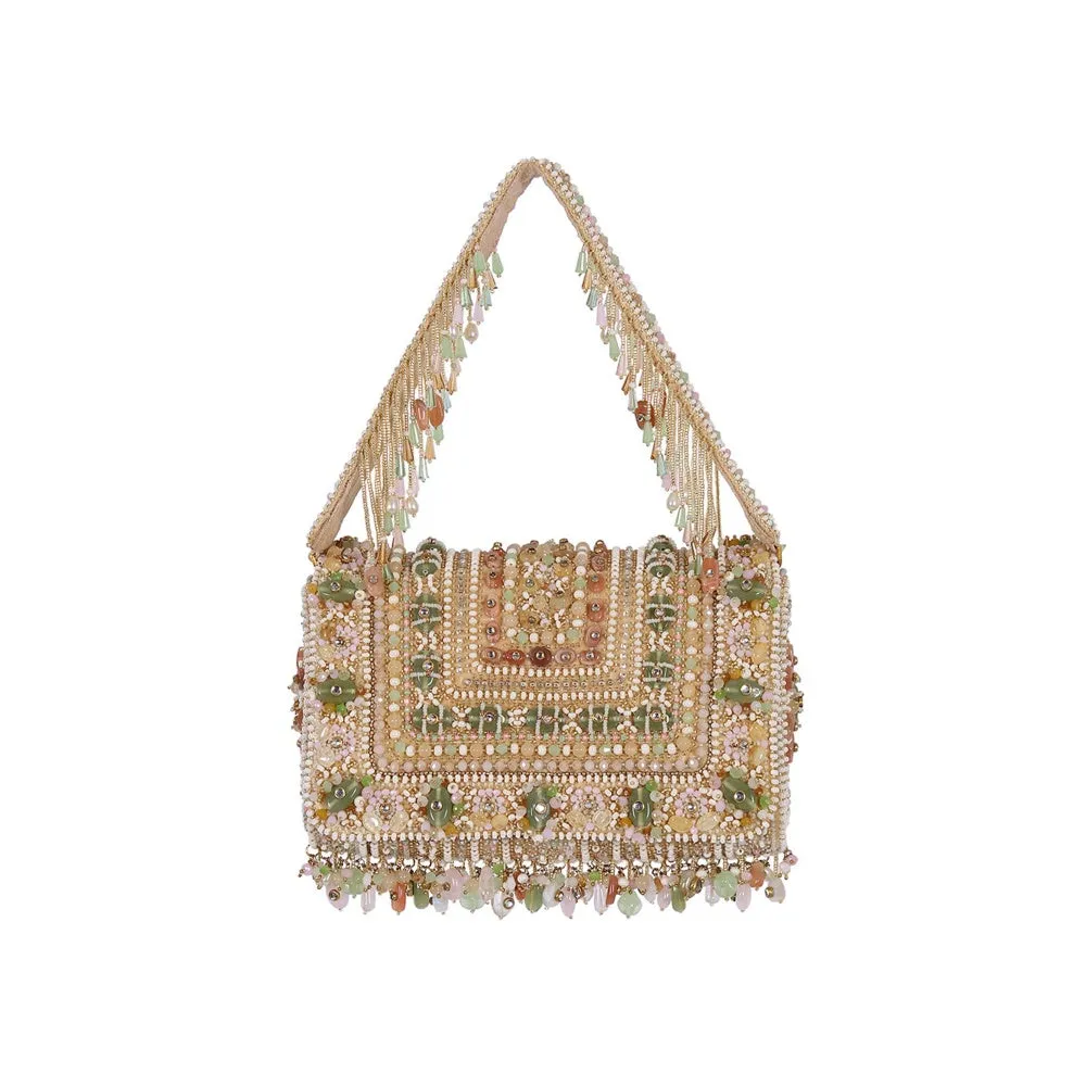 Lovetobag Amara Flapover Clutch Sublime Pastel Multi with Handle