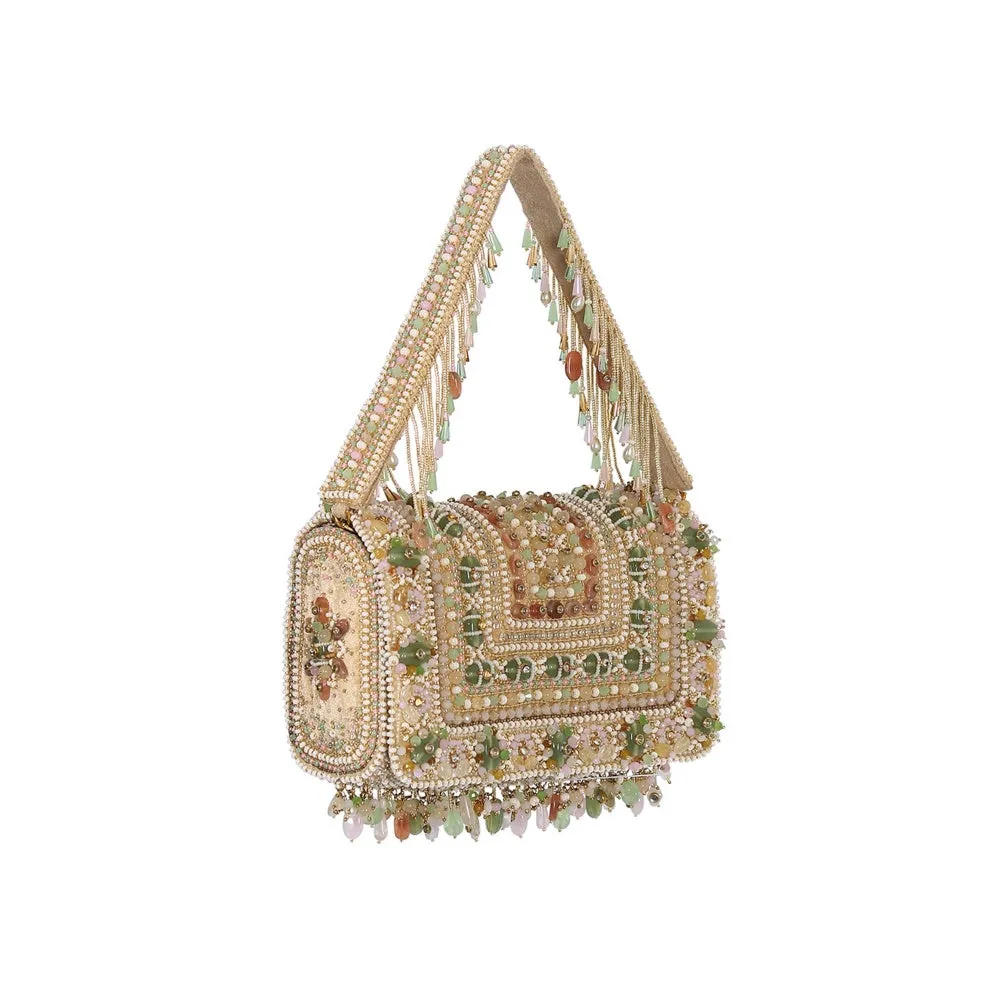 Lovetobag Amara Flapover Clutch Sublime Pastel Multi with Handle