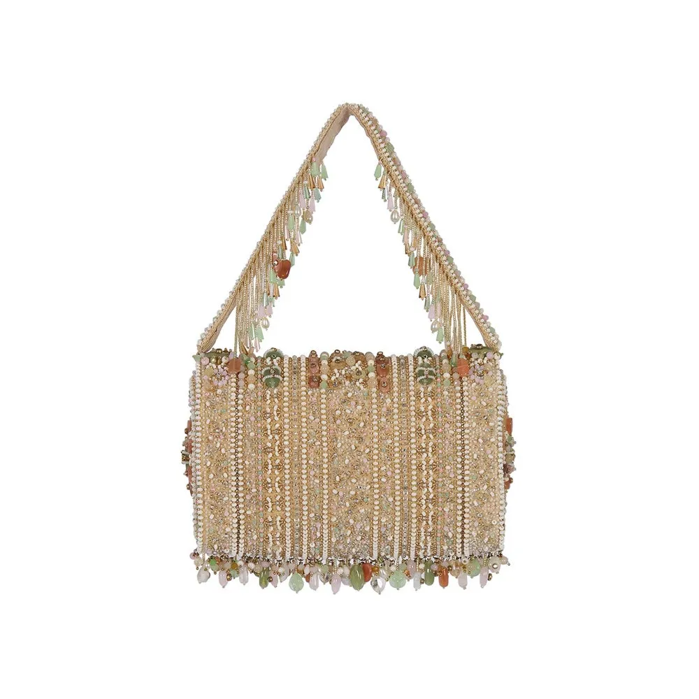 Lovetobag Amara Flapover Clutch Sublime Pastel Multi with Handle