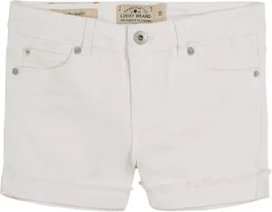 Lucky Brand Girls' Cuffed Jean Shorts, Stretch Denim with 5 Pockets, Mid to High Rise Waist