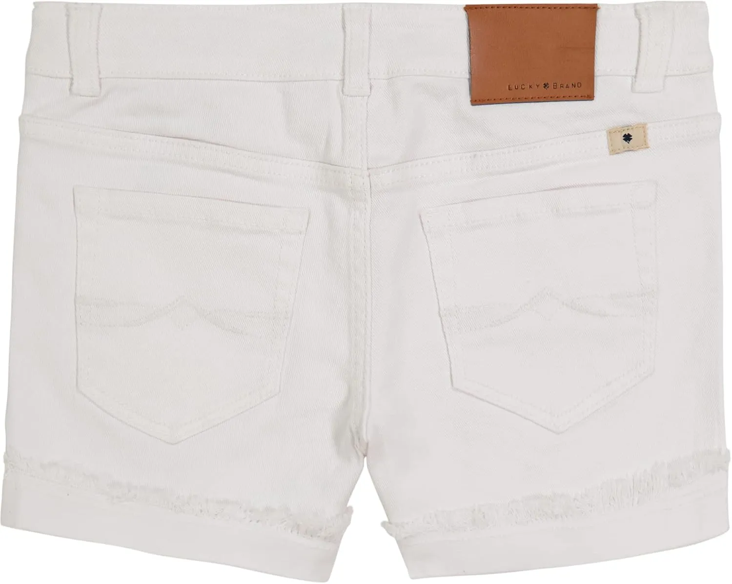 Lucky Brand Girls' Cuffed Jean Shorts, Stretch Denim with 5 Pockets, Mid to High Rise Waist