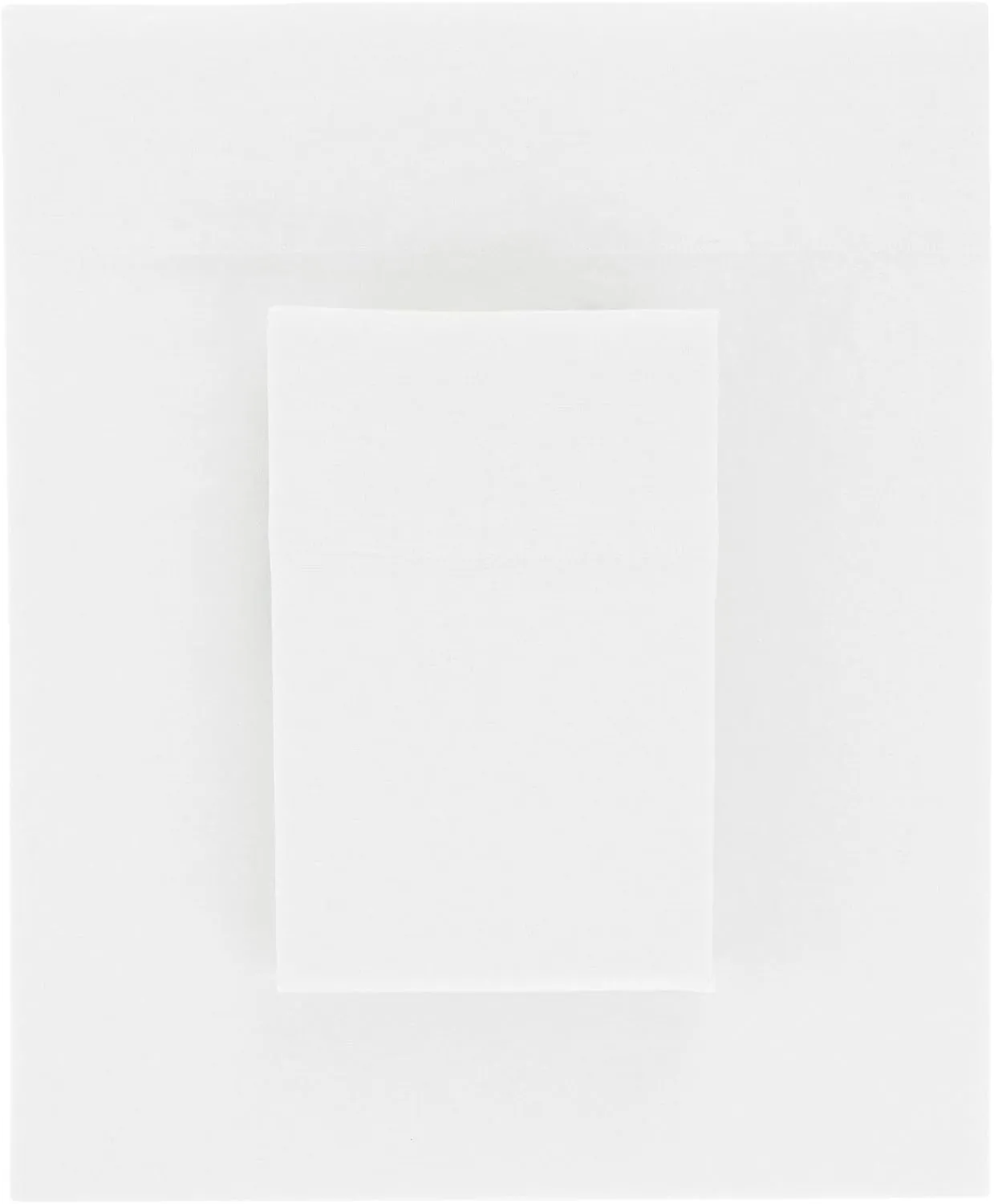 Luna Linen White Sheet Set, Queen Size, White Solid Pattern