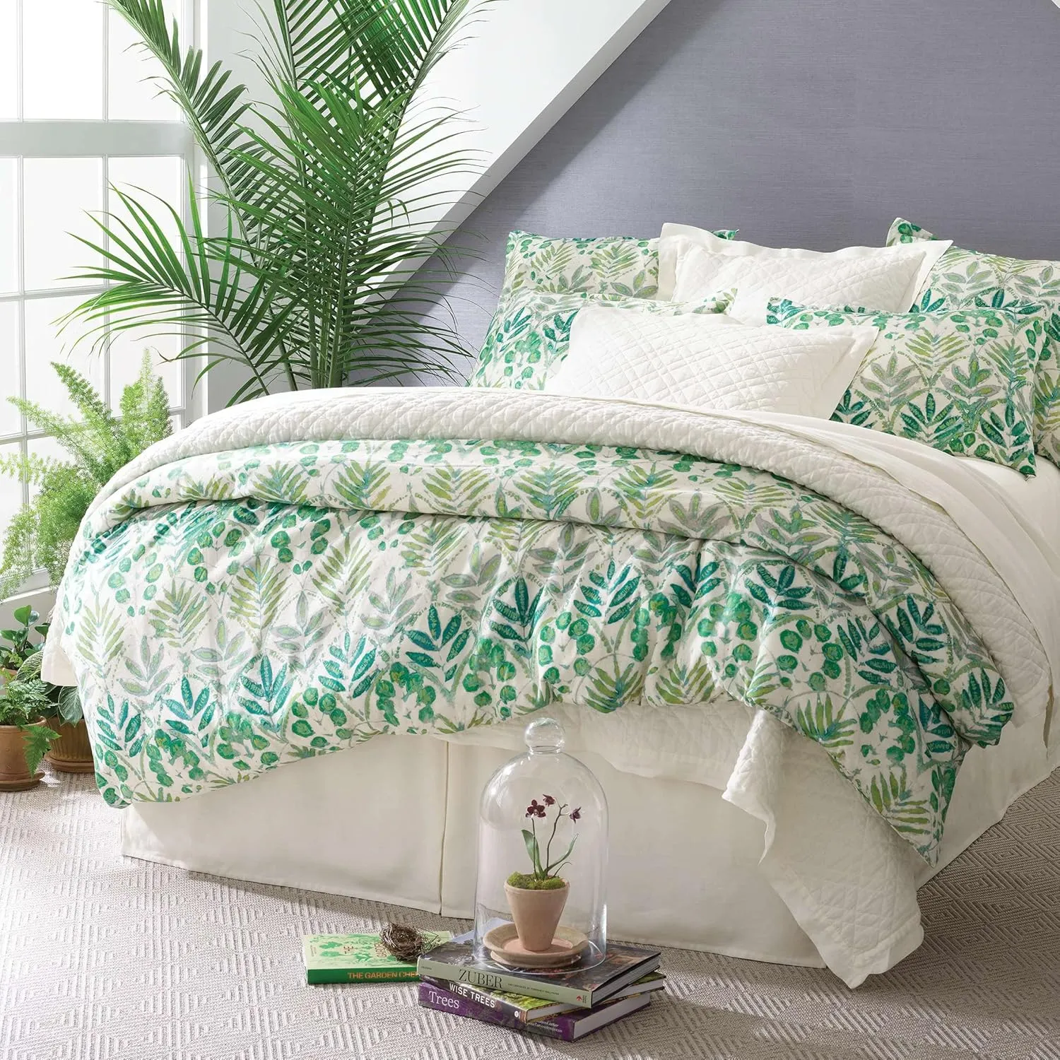 Lush Linen Ivory Bed Skirt, King Size, Ivory Solid Pattern