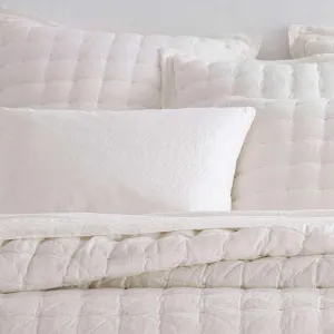 Lush Linen Ivory Duvet Sham, Euro Size, Ivory Solid Pattern