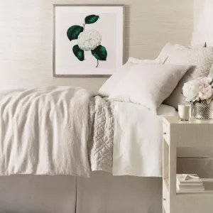 Lush Linen Natural Sham, King Size, Neutral Solid Pattern