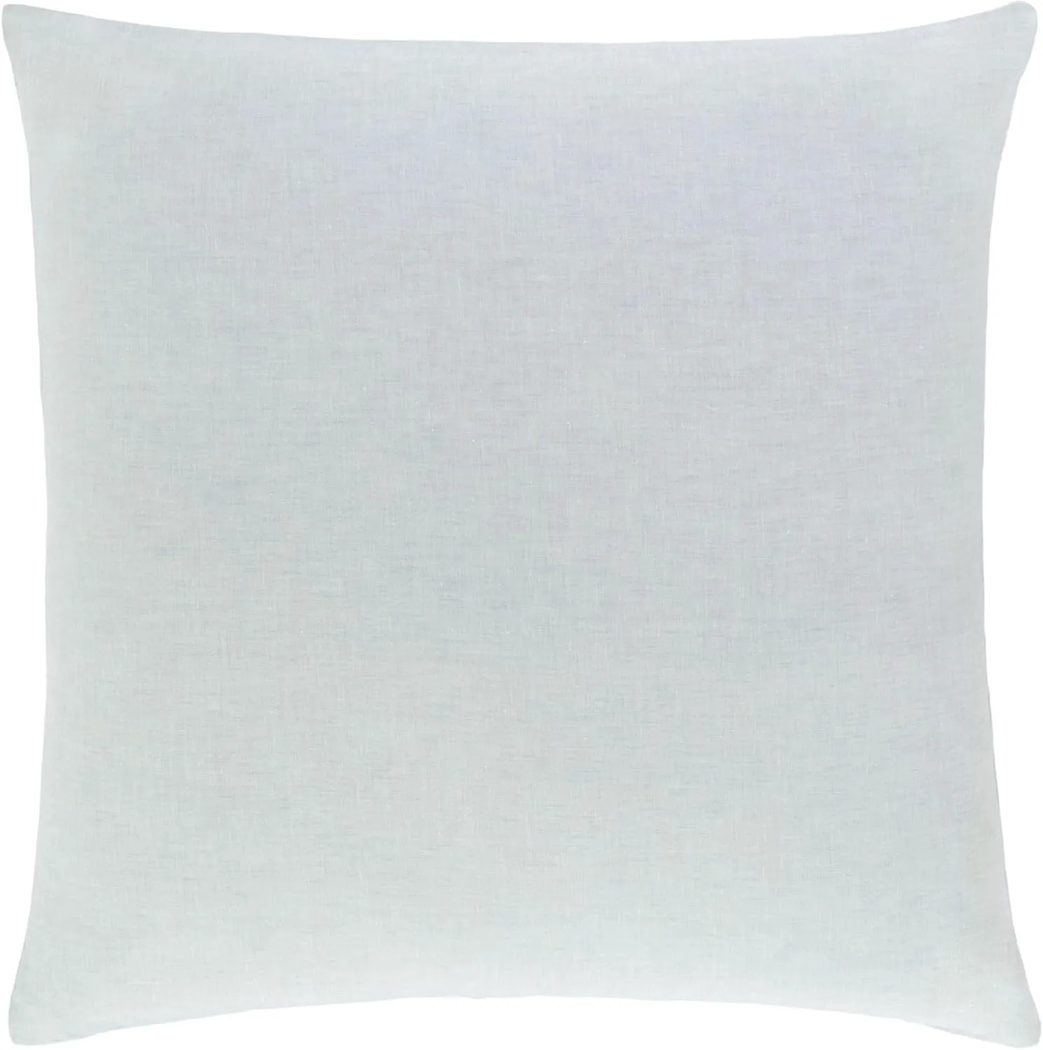Lush Linen Sky Duvet Sham, Euro Size, Sky Blue/Blue Solid Pattern