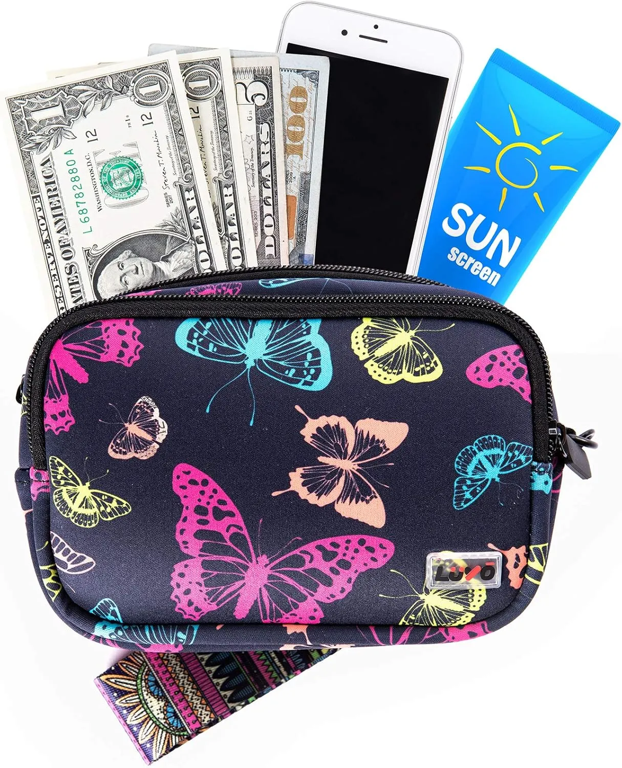 Luvo - Neoprene Mobile Wristlet Clutch Bags - Smartphone Holder Pouch