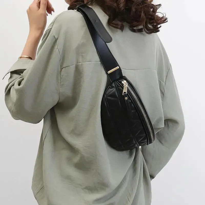 Luxurious Women PU Leather Waist Bags Waterproof Belt Bag Cross Body Fanny Pack Travel Bum Bag