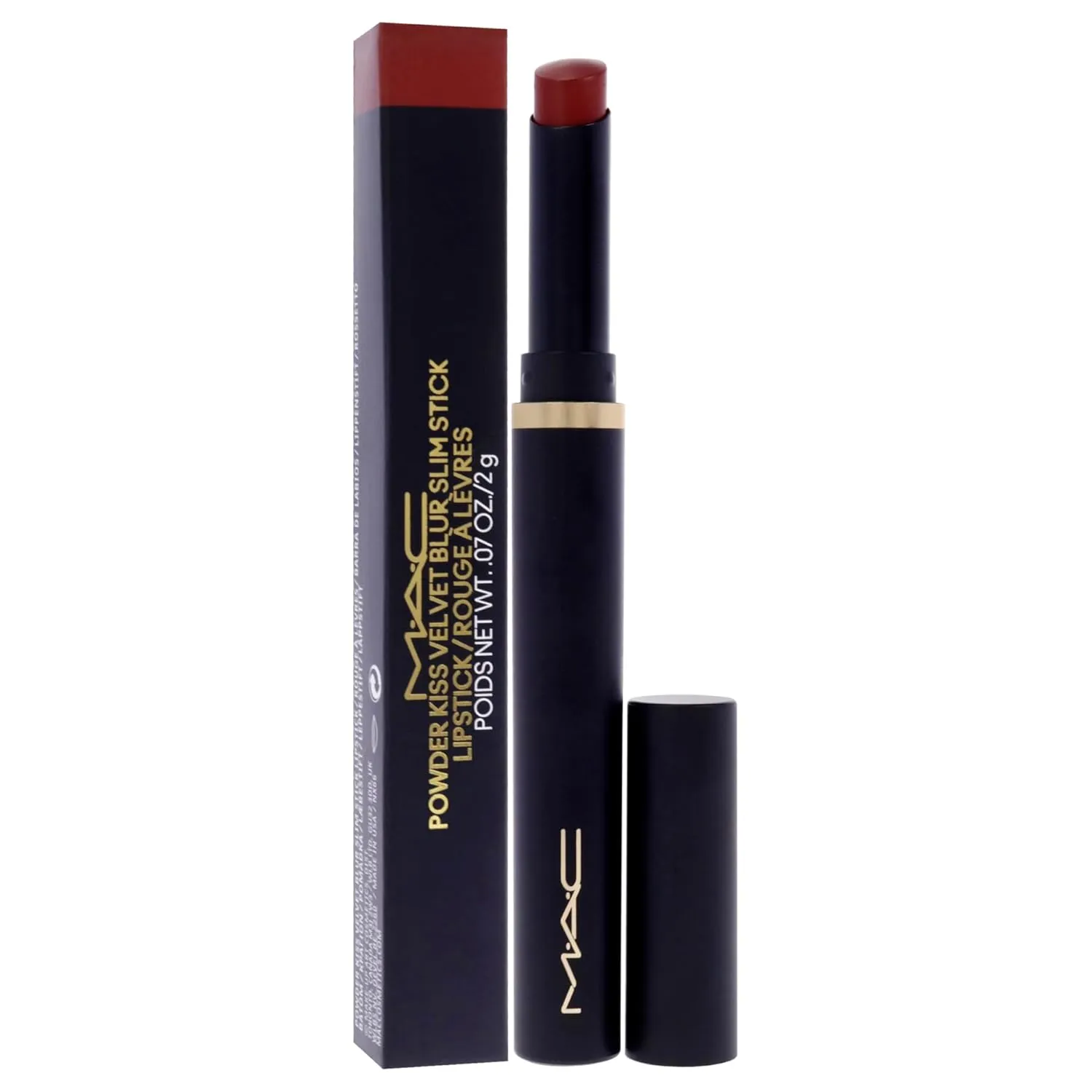 MAC Powder Kiss Velvet Blur Slim Stick - Pumpkin for Women - 0.7 oz Lipstick