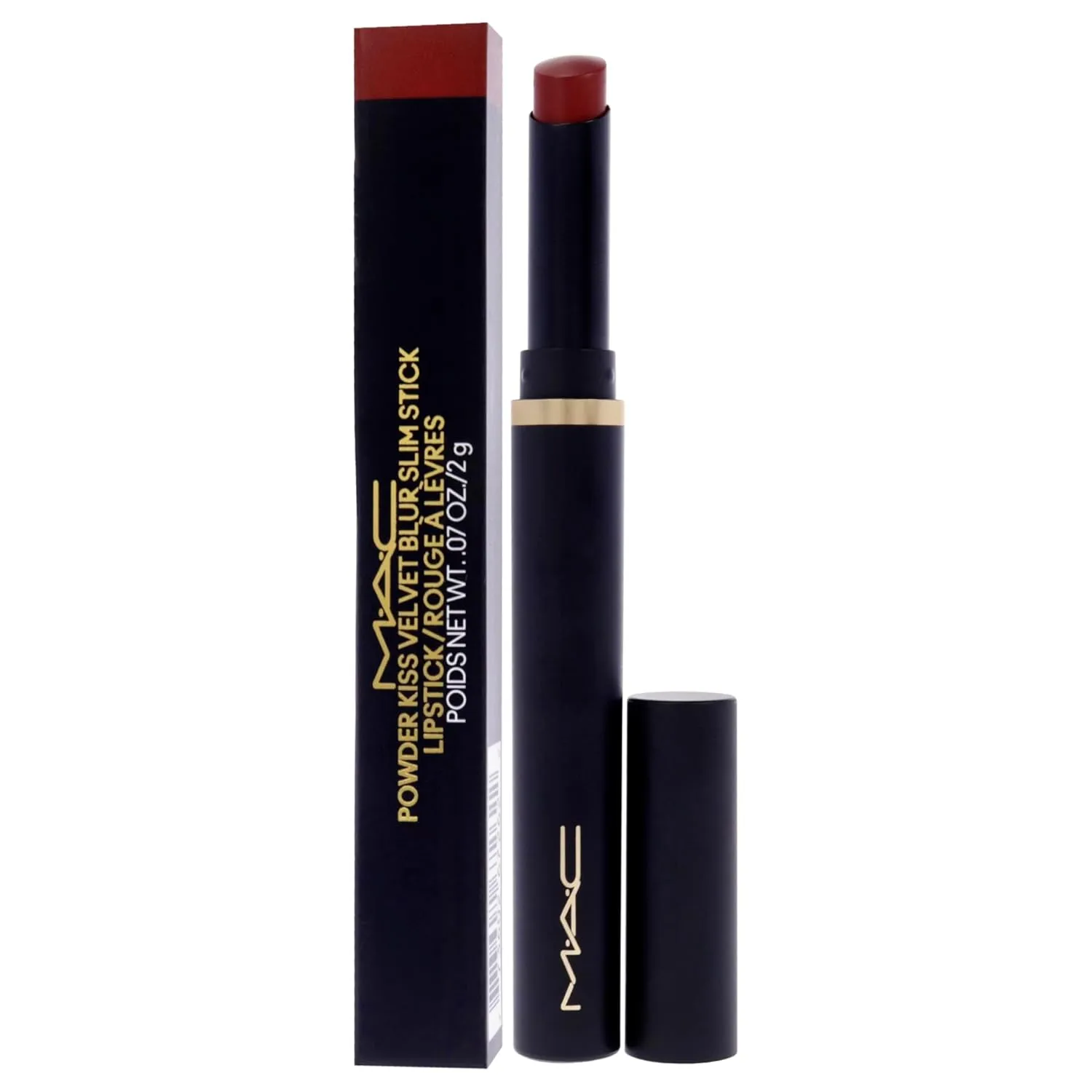 MAC Powder Kiss Velvet Blur Slim Stick - Pumpkin for Women - 0.7 oz Lipstick