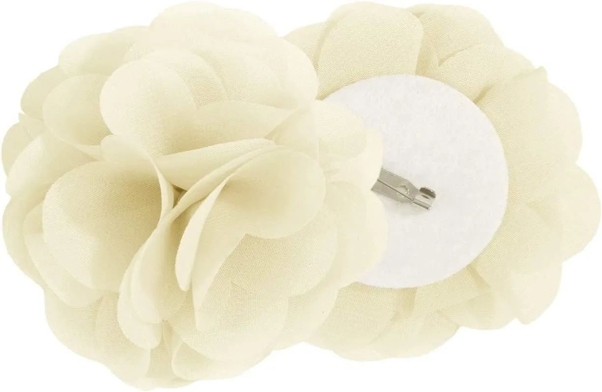 Madison Park Rosette Floral Embellished Cuff Tab Top Solid Single Window Treatments Sheer Curtain Panel Drape for Bedroom Living Room and Dorm, 50"x63", Linen
