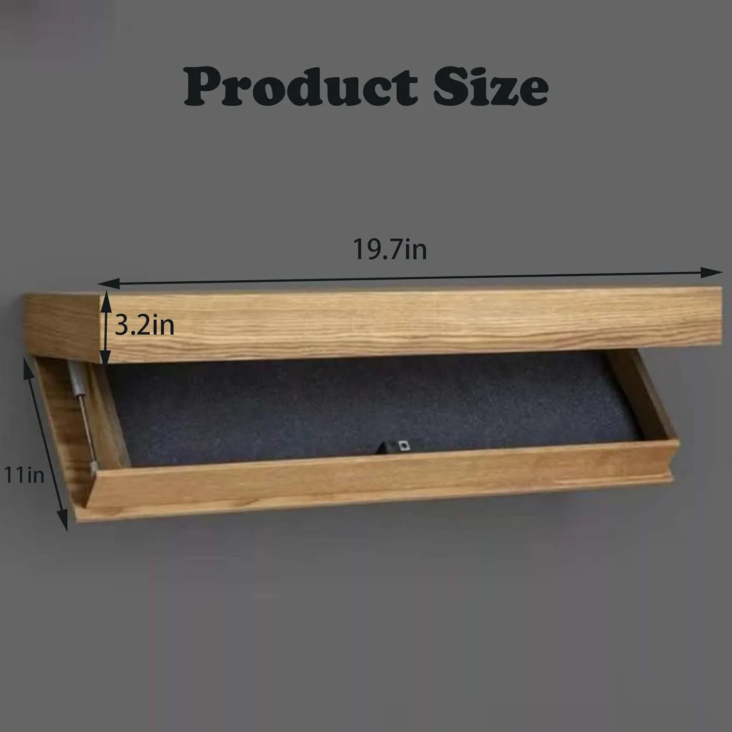 Magicflap Designer Shelf with Secret Compartment, Floating Shelf with Hidden Compartment, Upgraded Hidden Compartment Storage Solution, Suitable for Living Rooms or Offices (1, Wood)
