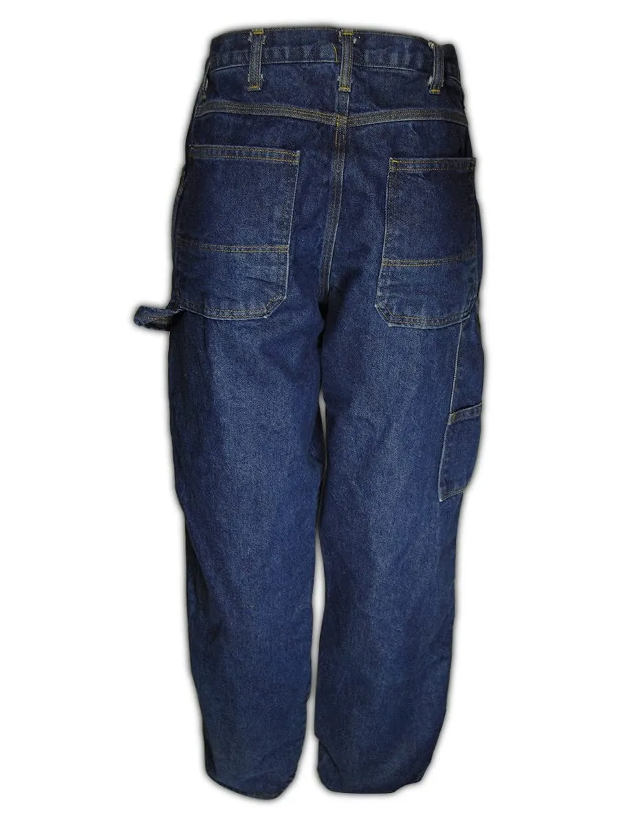 MAGID FRID600-36U A.R.C. 100% Cotton Indura Denim Unhemmed Jeans, Carpenter Style, 36", Blue