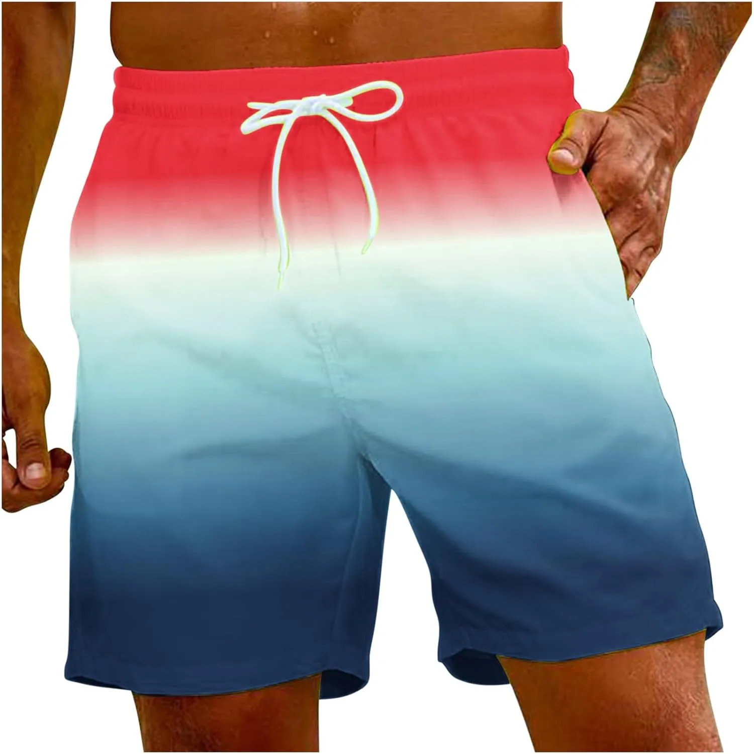 Matching Set Men Leisure Color Sports Dinosaur Solid Summer Men's Beach Men's Pants Mens Casual Shorts Swimming